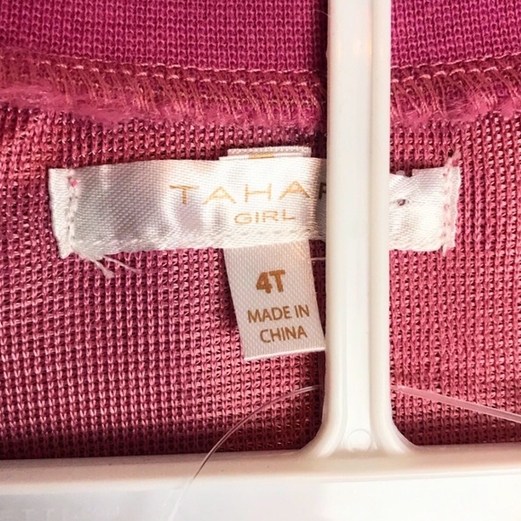 NWT Tahari Girl Burgundy & Gold 2 Piece Set - Picture 4 of 11